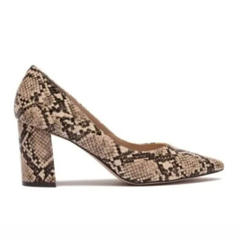 Steve Madden Savy Snake Print Block Heel Pump Poi… - image 2